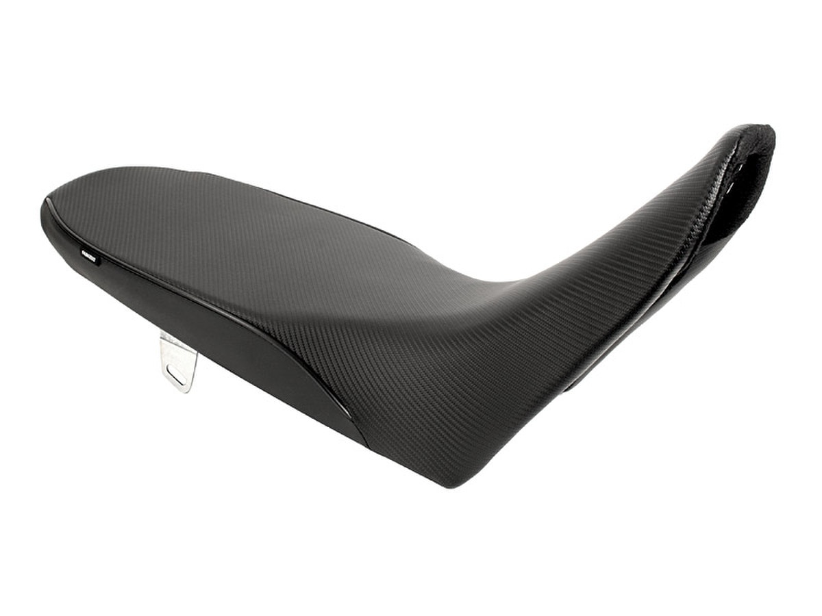 World Sport Seat on the Suzuki DR 650 - Low Version - All Black.